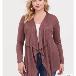 WALNUT DRAPE CARDIGAN